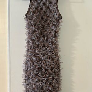 Nikeira London Brown Textured Knit Dress